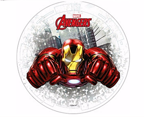 Opłatek na tort AVENGERS, IRON MAN, KAPITAN AMERYKA wz2
