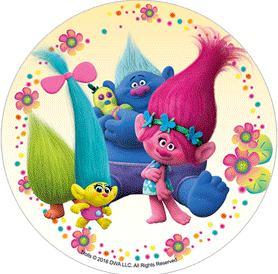 Opłatek na tort TROLE TROLLS wz4