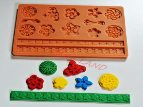 Forma silikonowa - KWIATY (FORMA BRĄZOWA)