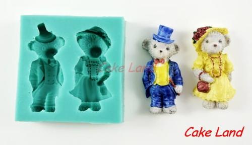Forma silikonowa 3D MIŚ, MISIE, MŁODA PARA, MISIO 