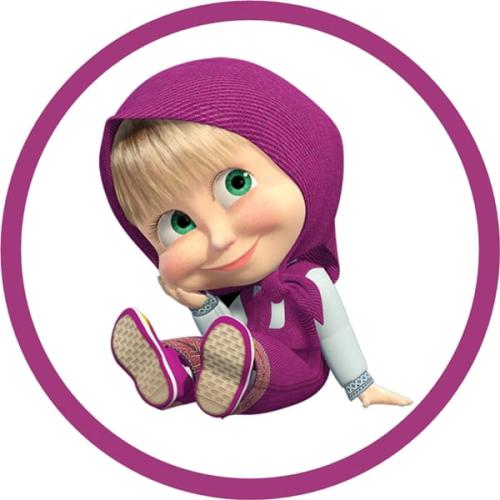 Opłatek na tort MASHA AND BEAR MASZA I NIEDŹWIEDŹ wz8
