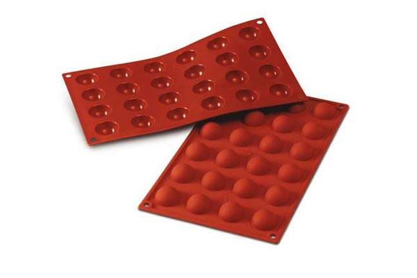 Forma silikonowa do monoporcji PÓŁKULE KULE 30mm SILIKOMART