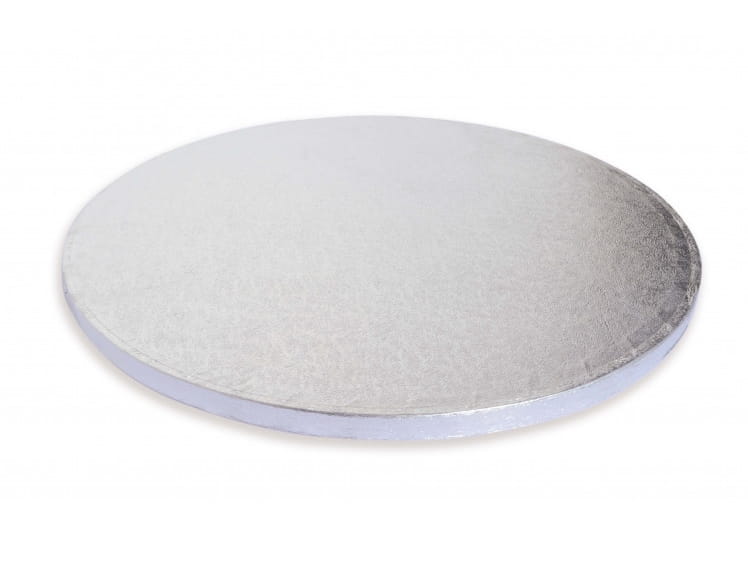 Podkład pod tort okrągły SREBRNY GRUBY 33x1,2 cm