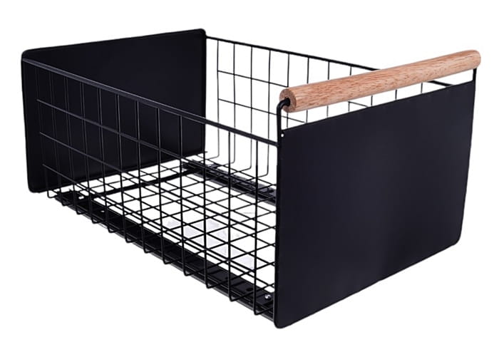 Kosz Szuflada wysuwana do szafki organizer kuchenny czarny 38x24x19,5cm