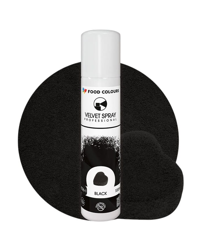 Zamsz w Sprayu CZARNY Food Colours Velvet 100 ml Black