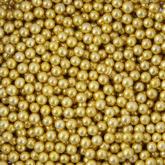 Perełki cukrowe ZŁOTE 7mm posypka 50g dekoracja tortu