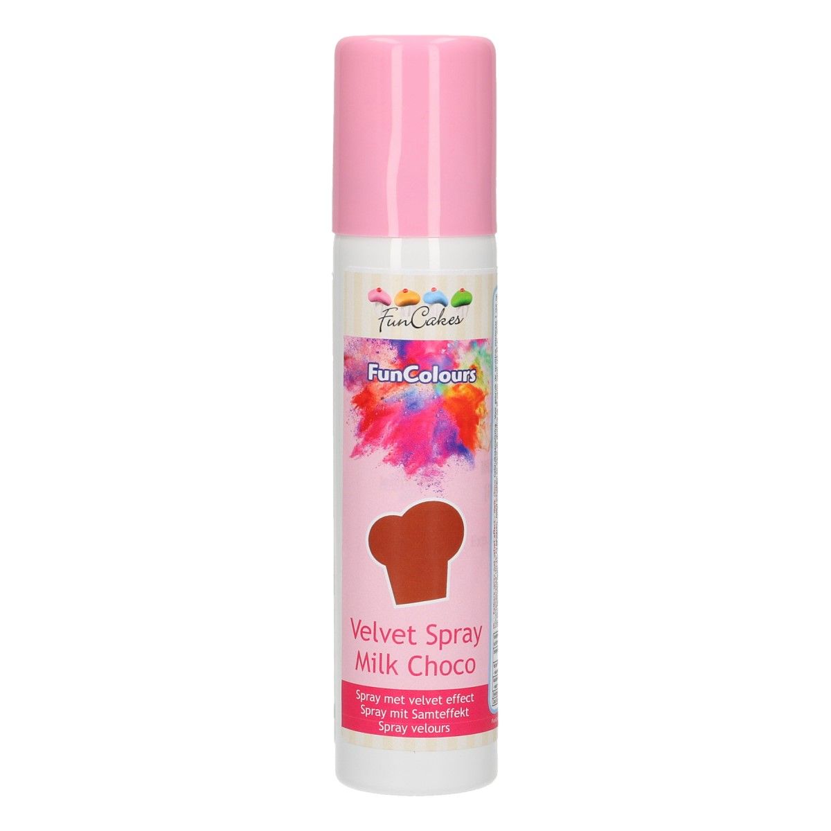 VELVET Zamsz w sprayu 100ml MLECZNA CZEKOLADA FunCakes
