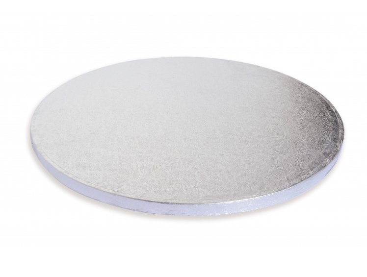Podkład pod tort okrągły SREBRNY GRUBY 30x1,2 cm CAKE BOARD