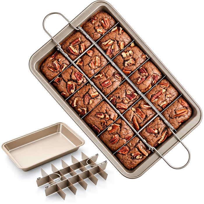Blacha do ciasta Brownie z kratką 18 porcji Forma do pieczenia  BROWNIE